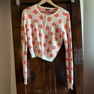 Women’s Sz. L Soft Crop Floral Cardigan
